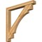 Ekena Millwork Merced Block Rough Sawn Bracket w/ Offset Brace, Western Red Cedar, 6"W x 48"D x 48"H BKT0604X48X48MRC05RWR - alternate 1